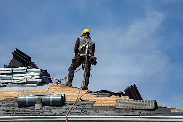 Professional Roof Replacement technician working in Flat Rock, MI